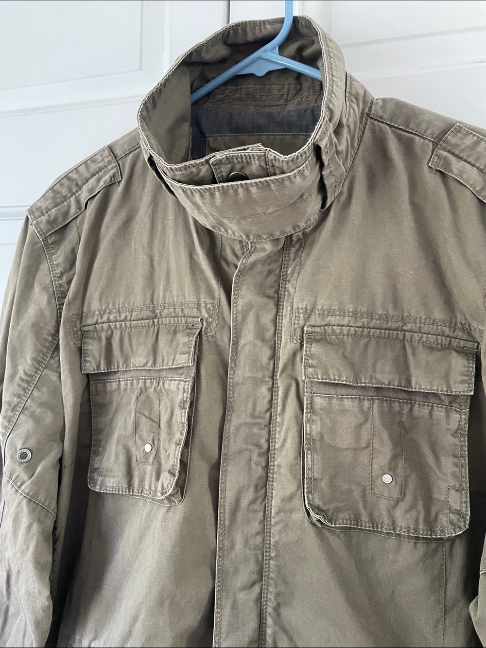 Calvin Klein Men’s Olive Green Military Field Jacket. Size Large - Picture 3 of 10